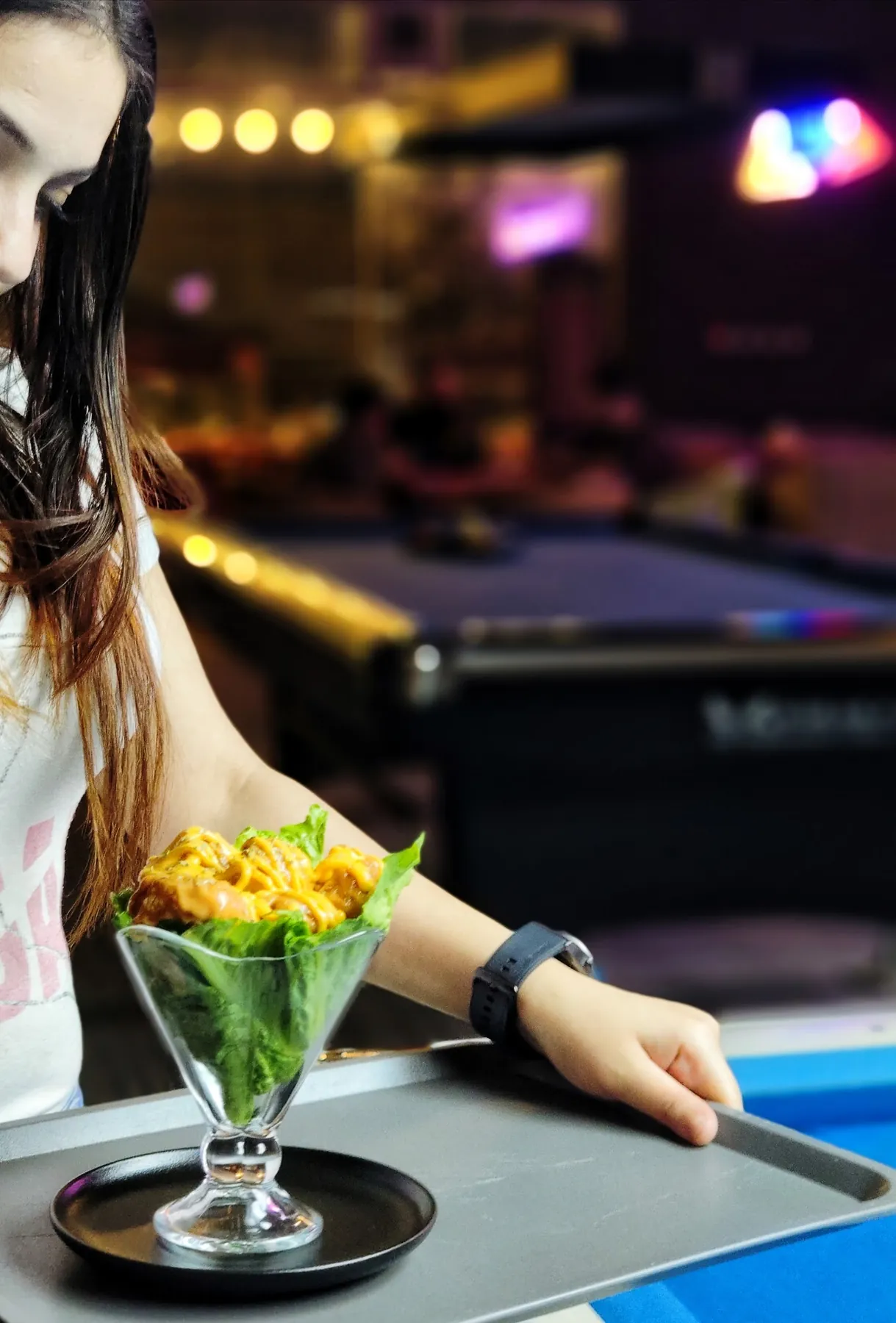 Snacks served at the table