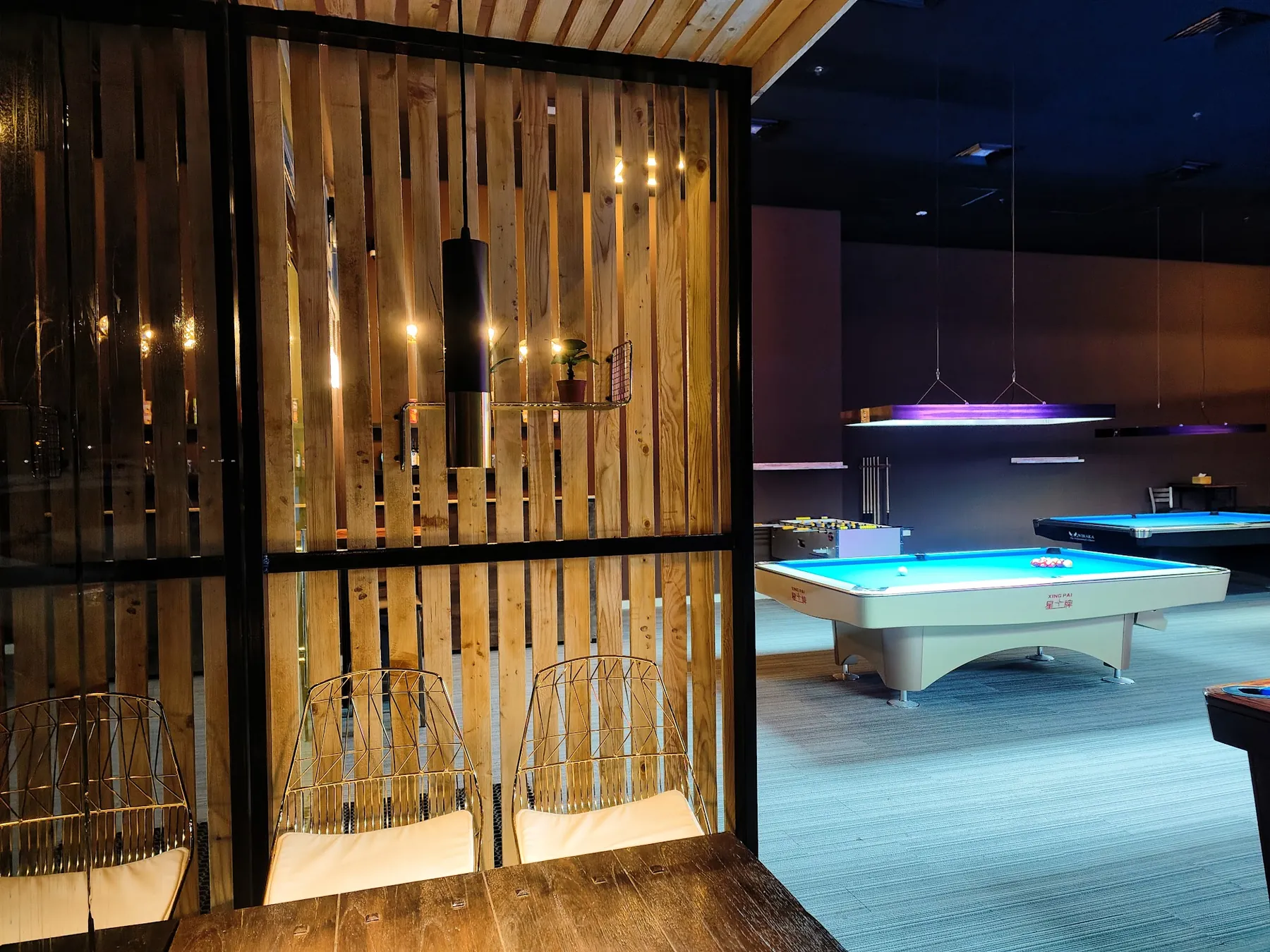 Pool tables at The Last Black Billiards & Sheesha Café, Umm Al Quwain